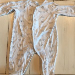 Two Little Me Footed Traditional Boy Outfits